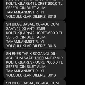 Aynı Koltuklar İki Kez Satıldı, Ücret İadesi Yapılmıyor