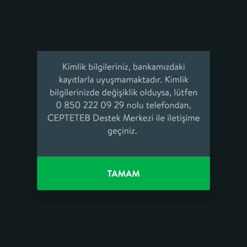 TEB Mobil Uygulamada Kimlik Güncelleme Sorunu Ve Şubeye Gitme Zorunluluğu