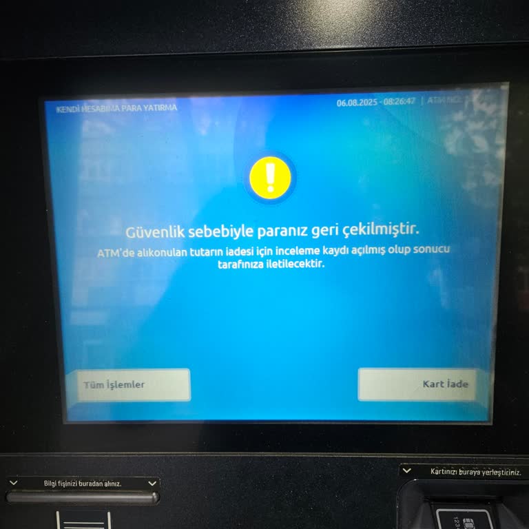 ATMde Sıkışan Yüksek Tutarlı Para Günlerce Hesabıma Yatırılmadı Acil Çözüm Bekliyorum