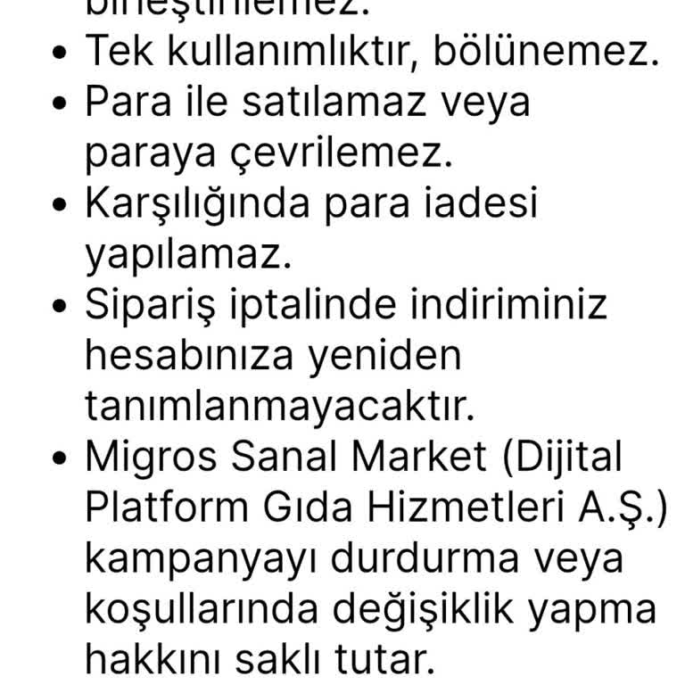 Migros Kampanya Kuponu Ödeme Aşamasında Görünmüyor Müşteri Hizmetleri Çözüm Sunmuyor