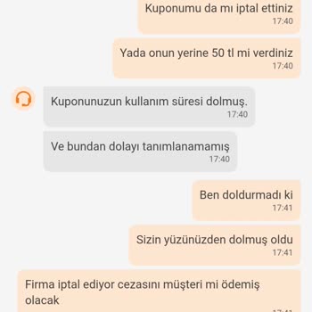 Sipariş İptal Edildi Kuponum Geri Yüklenmedi Mağduriyetim Giderilmiyor