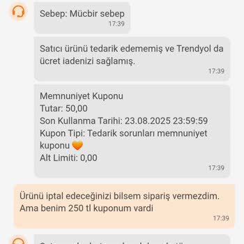Sipariş İptal Edildi Kuponum Geri Yüklenmedi Mağduriyetim Giderilmiyor