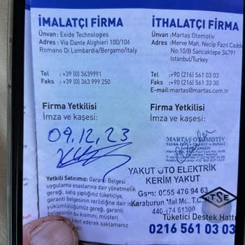 Exide Akü Şikayeti