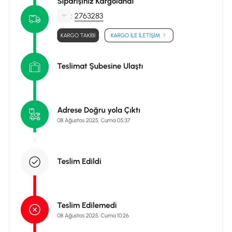 Kargom Bilgilendirme Yapılmadan İade Edildi, Mağduriyetim Giderilmedi