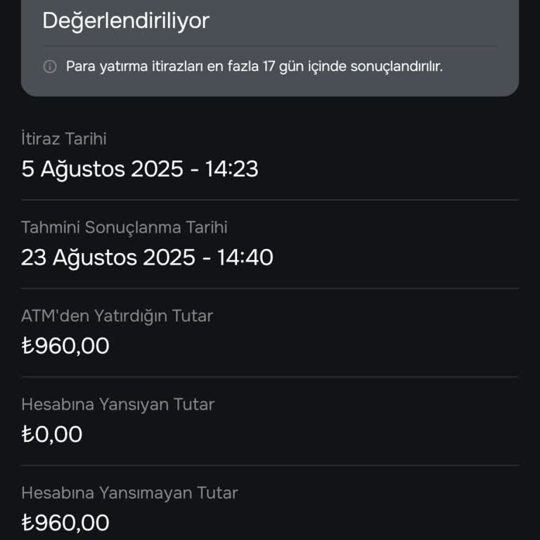 Papara ATM Para Yatırma İşleminde Yaşanan Sorun Nedeniyle Mağduriyet ve Acil Destek Talebi