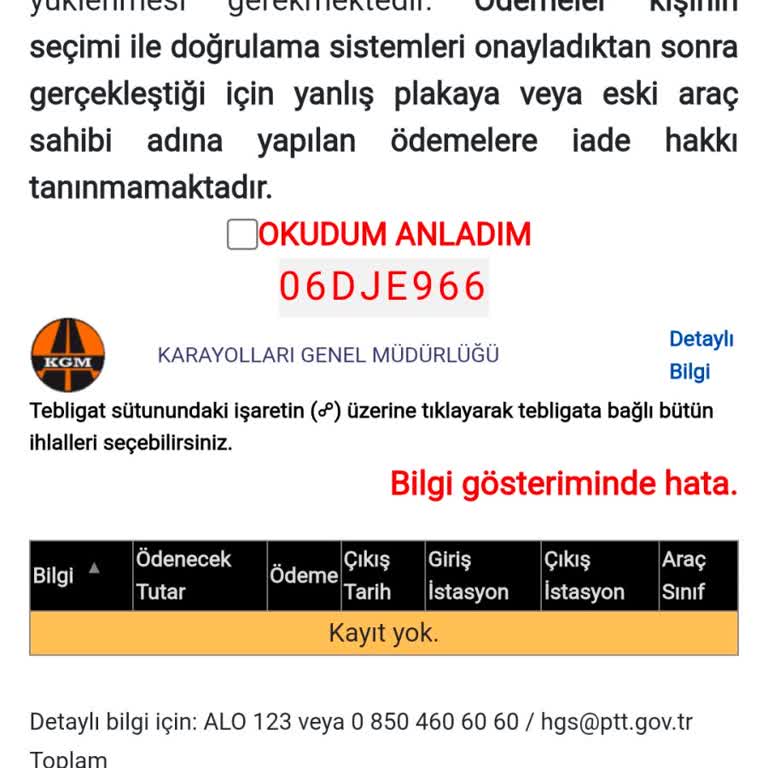 HGS Ödemesinde Sistem Arızası Nedeniyle Mağduriyet Riski