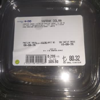 Carrefour SA Pişmemiş Ve Bozuk Yaprak Sarması Satışı, Muhatap Bulamama