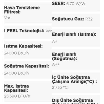 Satın Aldığım Klima, Web Sitesindeki Özellikleri Taşımıyor