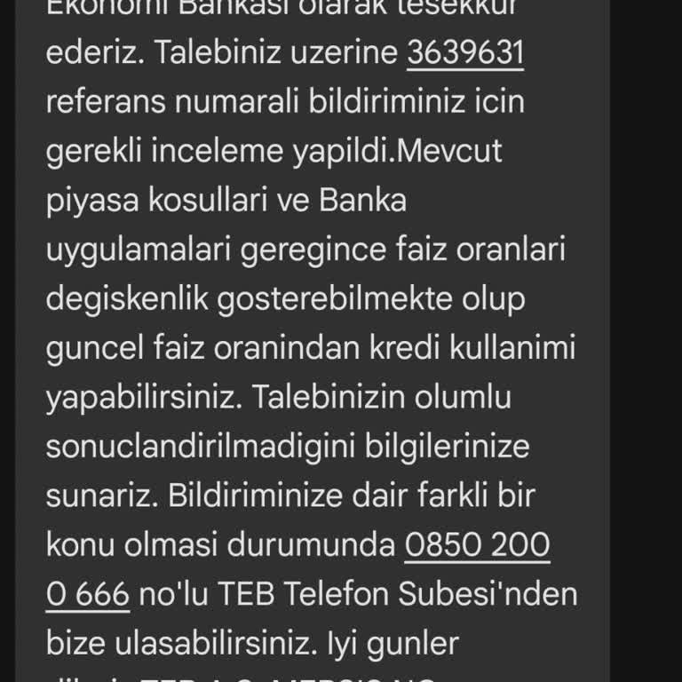 TEB'in Sıfır Faizli Kredi Ve Kredi Kartı Taahhüdünü Yerine Getirmemesi Nedeniyle Mağduriyet