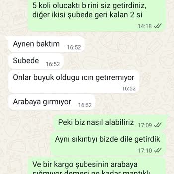 Kargo Şubesi Teslimat Sorunu Ve Eksik Ürün Dağıtımı Nedeniyle Mağduriyet