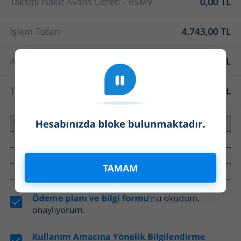 Ödeme Yapmama Rağmen Kredi Kartımın Blokesi Kaldırılmadı