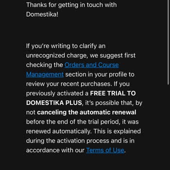 Onayım Olmadan Domestika Yıllık Üyelik Ücreti Çekildi İade Alamıyorum