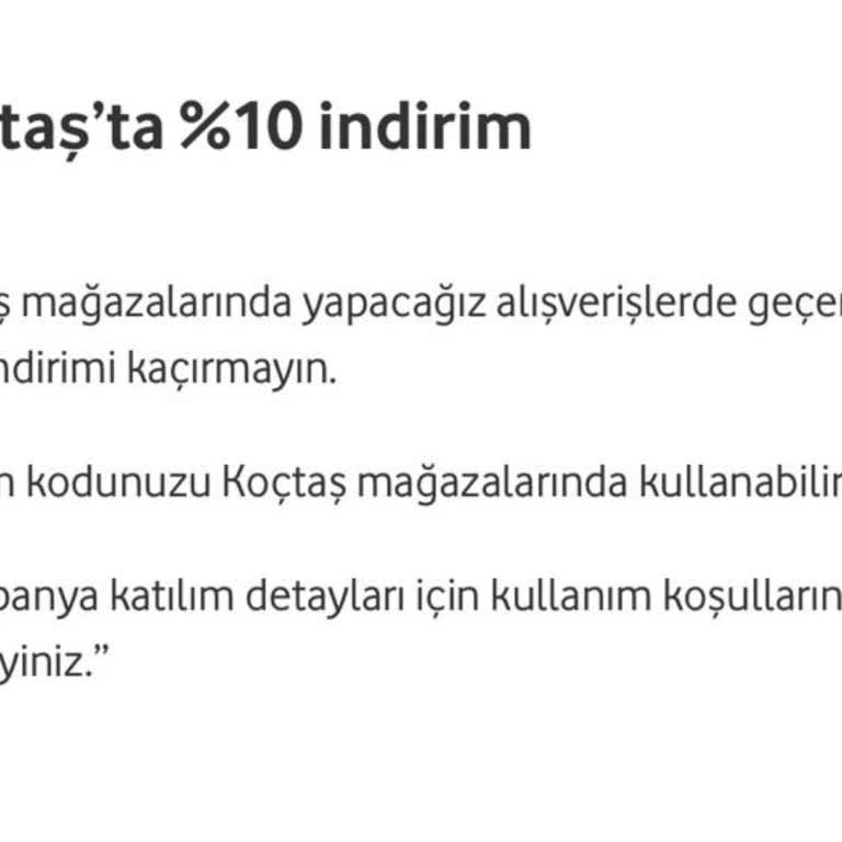 Koçtaş Kampanya Sorunu