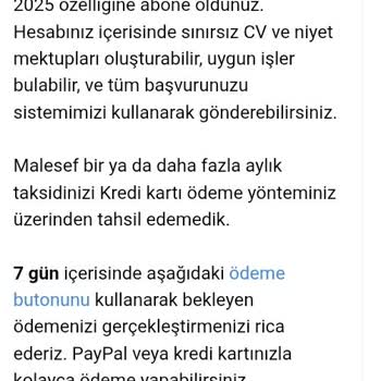 CV Maker Ek Ücret Talebi Ve Kaba İletişim Mağduriyeti