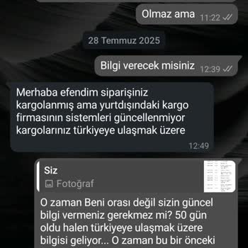 Siparişim Sürekli Oyalayıcı Mesajlarla Teslim Edilmiyor