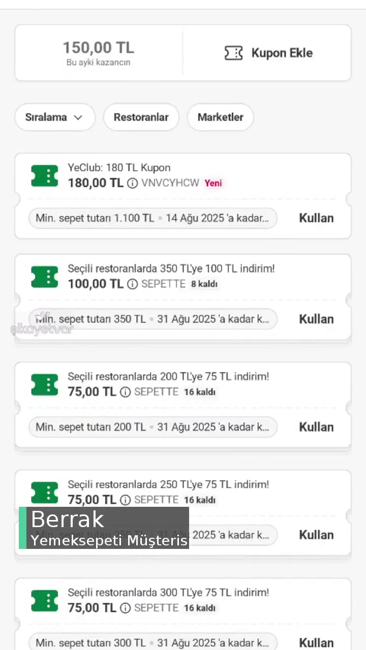 Yemeksepeti Yeclub Kupon Kullanım Alanı Sürekli Daraltılarak Kullanılmaz Halde videonun kapak resmi