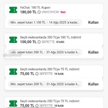 Yemeksepeti Yeclub Kupon Kullanım Alanı Sürekli Daraltılarak Kullanılmaz Halde
