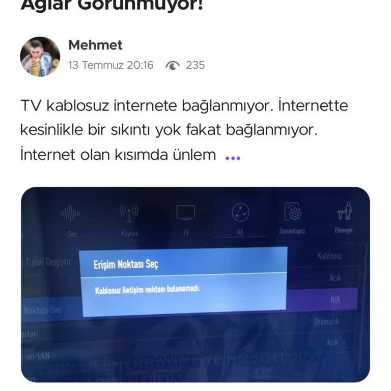 Beko B55L Televizyonumda Kablosuz Ağ Sorunu Ve İnternete Bağlanamama