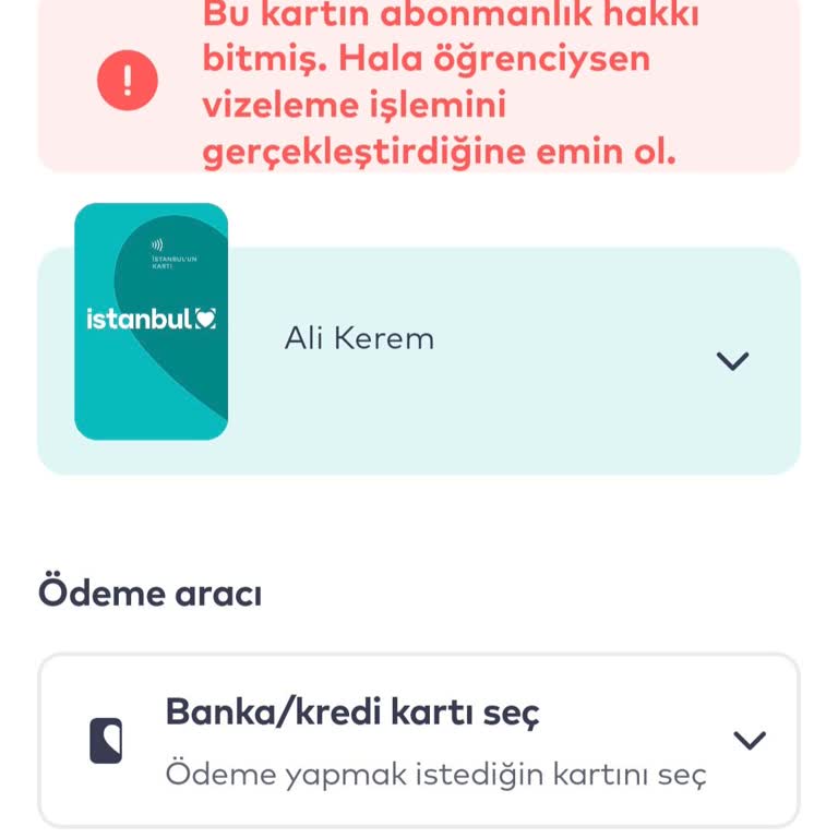 Öğrenci İstanbulkartı Vizesi Olmasına Rağmen Tam Bilet Ücreti Kesildi