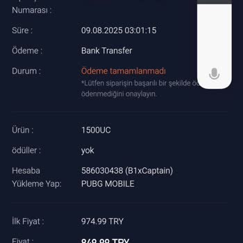 Yanlış Havale Açıklaması Nedeniyle Midas Hesabıma Para Geçmedi