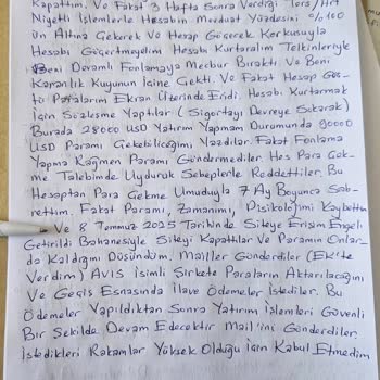 Icon Investing Üzerinden Yatırdığım Paranın Kaybolması Ve Hesabımın Kapatılması Sonucu Mağduriyet