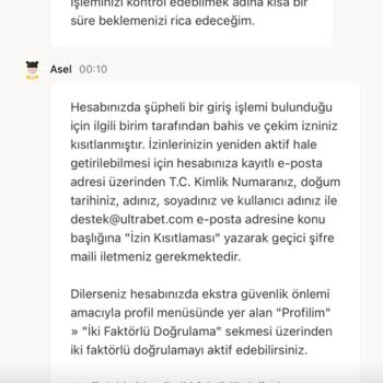 Hesabımdan Bilgim Dışında Yapılan Bahis Ve Mağduriyetim