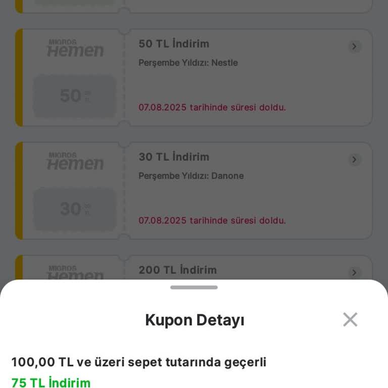 Migros Hemen Uygulamasında İndirim Kuponu Sorunu Ve Yetersiz Destek