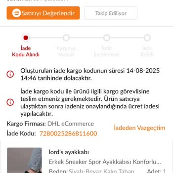 DHL Kuryesi Ürünü Zamanında Teslim Almıyor, İade Sürem Dolmak Üzere