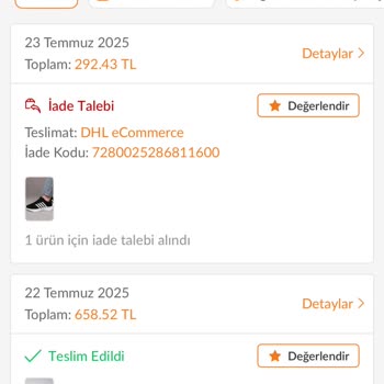 DHL Kuryesi Ürünü Zamanında Teslim Almıyor, İade Sürem Dolmak Üzere
