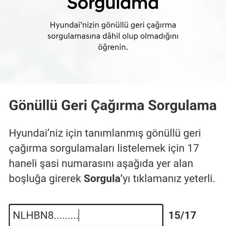 Hyundai Bayileri Ve Şasi No Sorgulama Sistemi Müşteriyi Mağdur Ediyor
