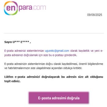 Başkasına Ait Hesapta E-Mail Adresimin Kullanılması Ve Sorunun Çözülememesi