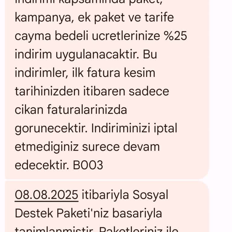 İzinsiz Sosyal Destek İndirimi Tanımlandı, Hattımın Eski Haline Dönmesini İstiyorum