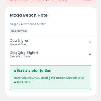 Ücretsiz İptal Hakkı Varken Ücret İadesi Yapılmadı