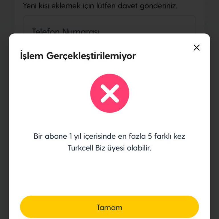 Yanlışlıkla Tüketilen Turkcell Biz Katılma Hakkımın Yeniden Tanımlanmasını Talep Ediyorum