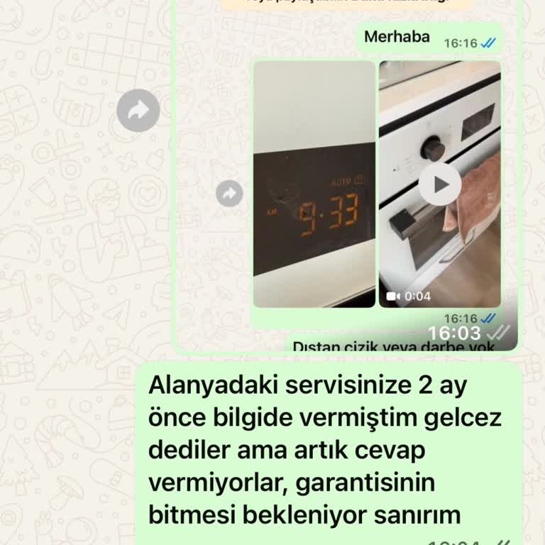 Kumtel Ankastre Fırında Buhar Sorunu Ve Yetersiz Servis Desteği