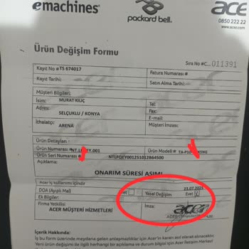 Tablet Değişimi Yerine Zorunlu Ücret İadesi Mağduriyeti