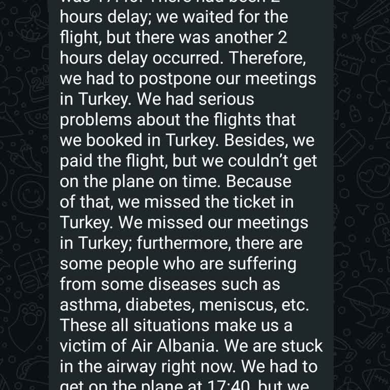 Albania Air Uçuşunda Uzun Süreli Rötar Ve Bilgilendirme Eksikliği Nedeniyle Mağduriyet