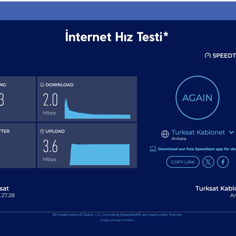 Yoğun Saatlerde Sürekli İnternet Kopması Ve Hız Düşüşü Nedeniyle Mağduriyet