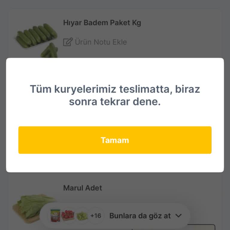 Migros Hemen Uygulamasında Sürekli Kuryeler Teslimatta Hatası Yaşıyorum