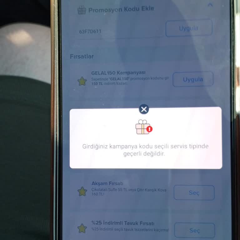 Dominos Uygulamasında Kampanya Görünmüyor Kod Geçersiz Uyarısı Alıyorum