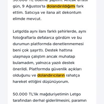 Letgo Üzerinden Yapılan Alışverişte Yaşanan Güvenlik Sorunu