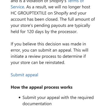 Shopify Hesabımız İşlem Yapmadan Haksız Yere Kapatıldı, Destek Alamadık