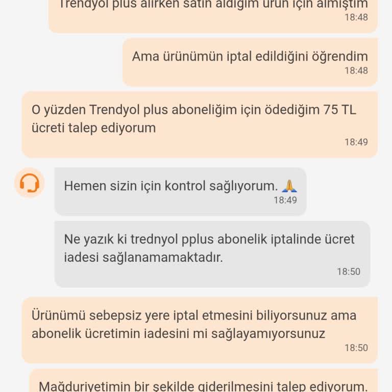 Sipariş İptali Sonrası Trendyol Plus Üyelik Ücreti İade Edilmiyor