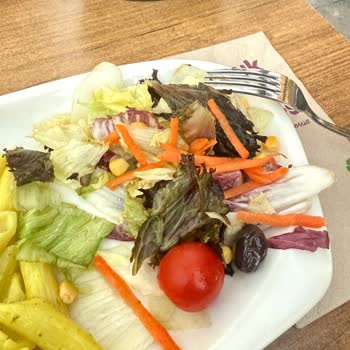 Taze Olmayan Salata Ve Lezzetsiz Yemek Deneyimi