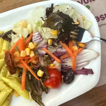 Taze Olmayan Salata Ve Lezzetsiz Yemek Deneyimi