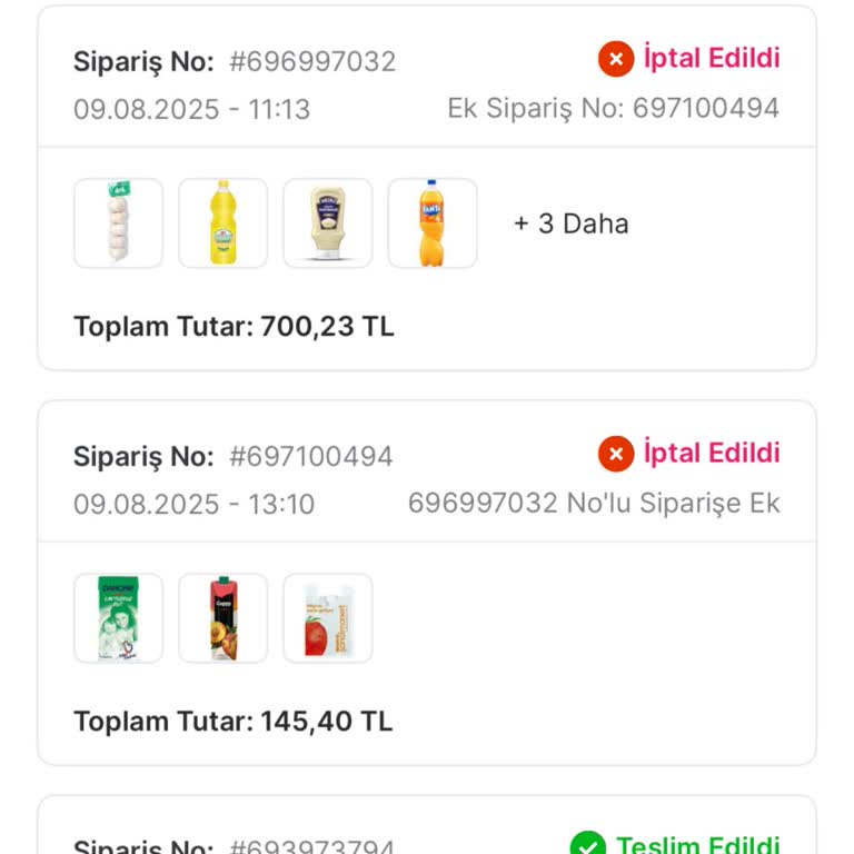 Migros Sanal Market Siparişim Adres Hatasıyla İptal Edildi Ve Ücretim İade Edilmedi
