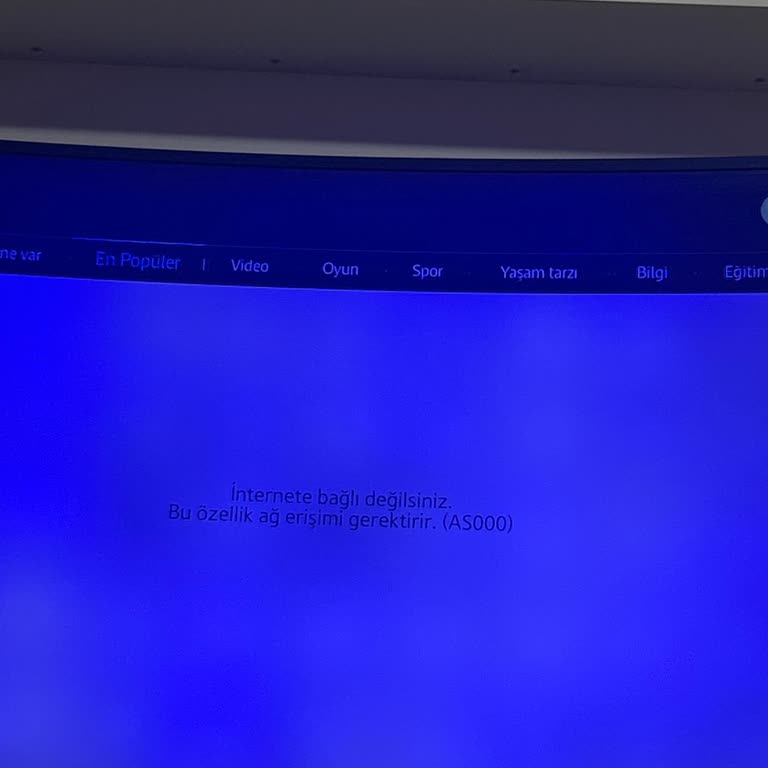 Samsung TV'de AS000 Hatası Nedeniyle Uygulamalara Erişemiyorum