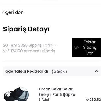 Sipariş Teslim Edilmedi İade Talebim Reddedildi