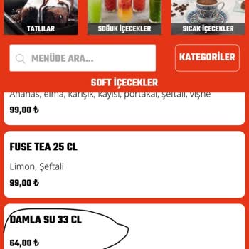 Menü Ve Kasa Fiyatları Farklı Fazla Ücret Alındı