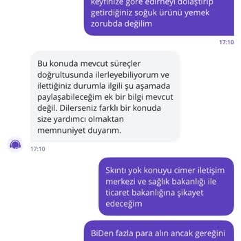 GetirYemek Siparişim Soğuk Ve Geç Geldi, Ücret İadesi Yapılmadı